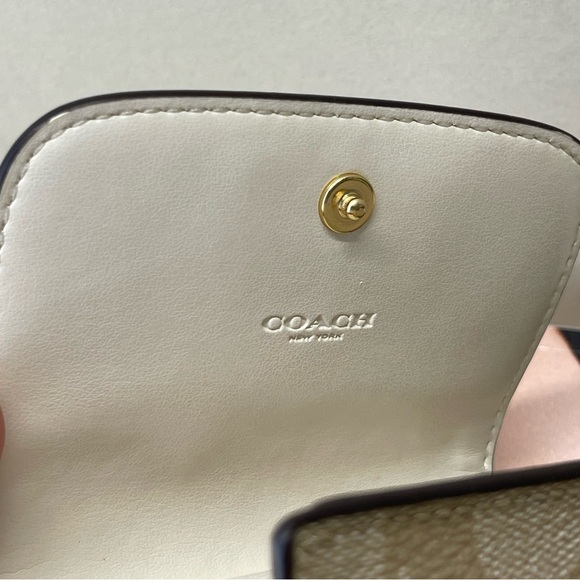 (new+tag) Coach small wallet signature monogram light khaki chalk - Picture 11 of 11